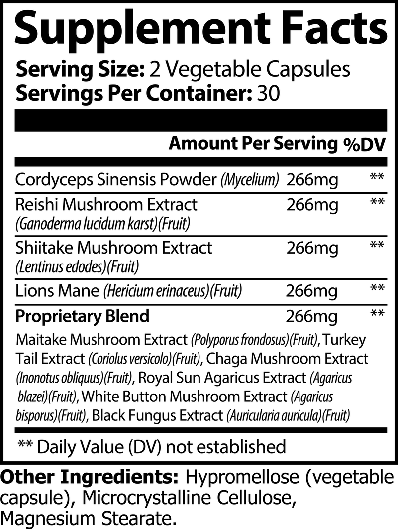 Mushroom Complex - Cognitive & Immune Support